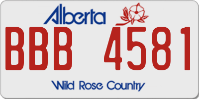 AB license plate BBB4581