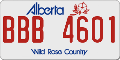 AB license plate BBB4601