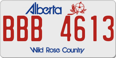 AB license plate BBB4613