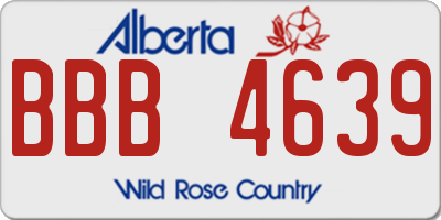 AB license plate BBB4639