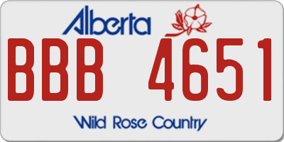 AB license plate BBB4651