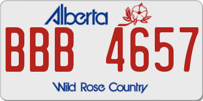 AB license plate BBB4657