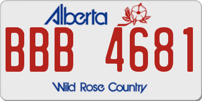 AB license plate BBB4681