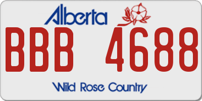 AB license plate BBB4688
