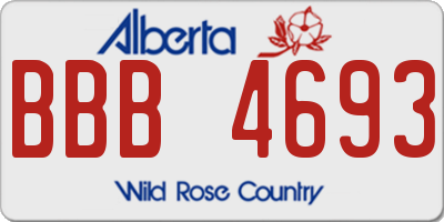 AB license plate BBB4693
