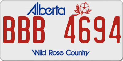 AB license plate BBB4694