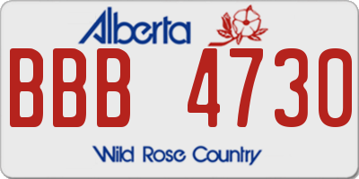 AB license plate BBB4730
