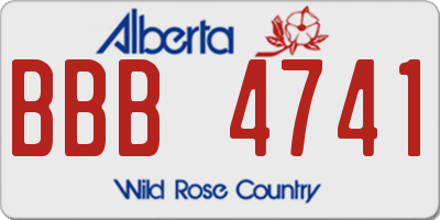 AB license plate BBB4741