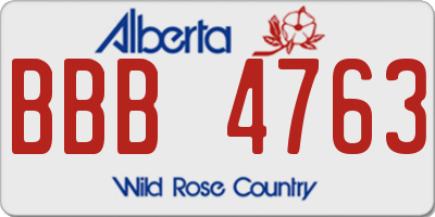 AB license plate BBB4763