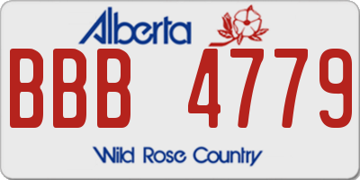 AB license plate BBB4779
