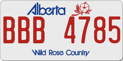 AB license plate BBB4785