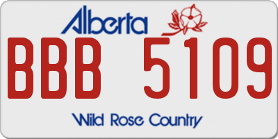 AB license plate BBB5109