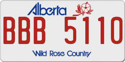 AB license plate BBB5110
