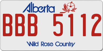 AB license plate BBB5112
