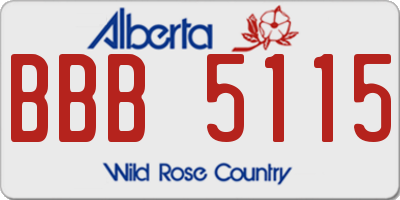 AB license plate BBB5115
