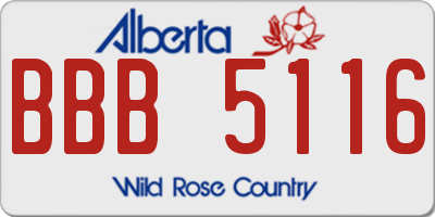 AB license plate BBB5116
