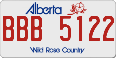 AB license plate BBB5122