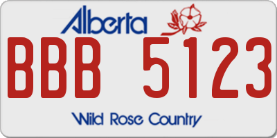 AB license plate BBB5123