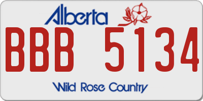 AB license plate BBB5134