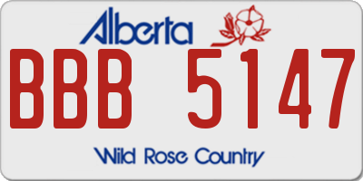 AB license plate BBB5147