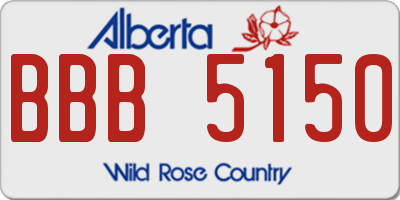 AB license plate BBB5150