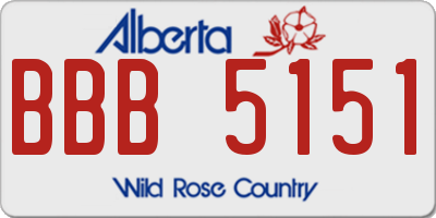 AB license plate BBB5151