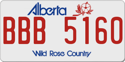 AB license plate BBB5160