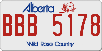 AB license plate BBB5178