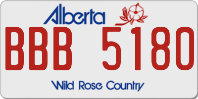 AB license plate BBB5180