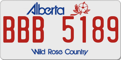 AB license plate BBB5189