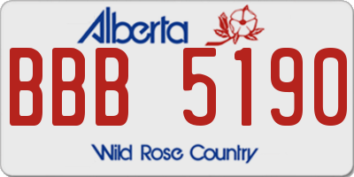 AB license plate BBB5190
