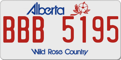 AB license plate BBB5195