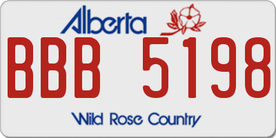 AB license plate BBB5198