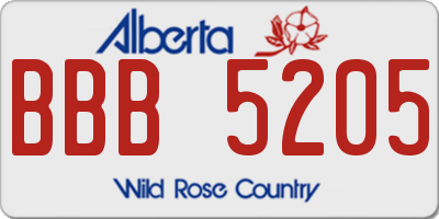AB license plate BBB5205