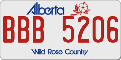 AB license plate BBB5206