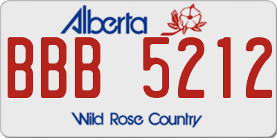 AB license plate BBB5212