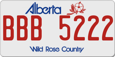 AB license plate BBB5222