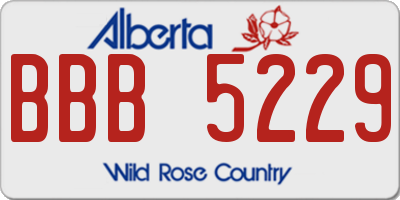 AB license plate BBB5229