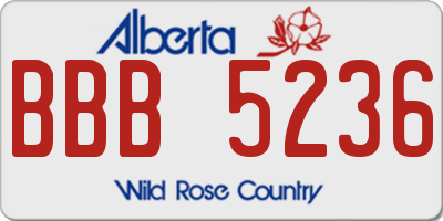 AB license plate BBB5236