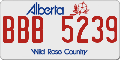 AB license plate BBB5239