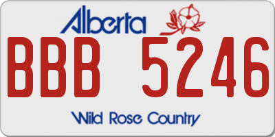 AB license plate BBB5246