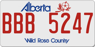 AB license plate BBB5247