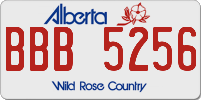 AB license plate BBB5256