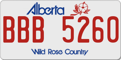 AB license plate BBB5260