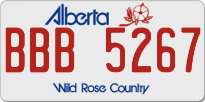 AB license plate BBB5267