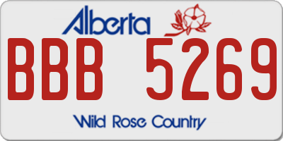 AB license plate BBB5269