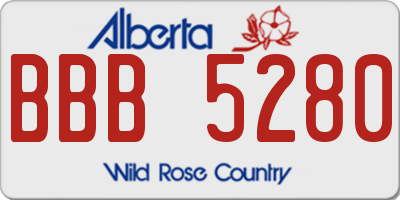AB license plate BBB5280