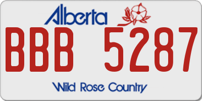 AB license plate BBB5287