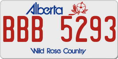 AB license plate BBB5293
