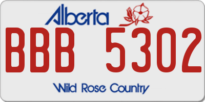 AB license plate BBB5302